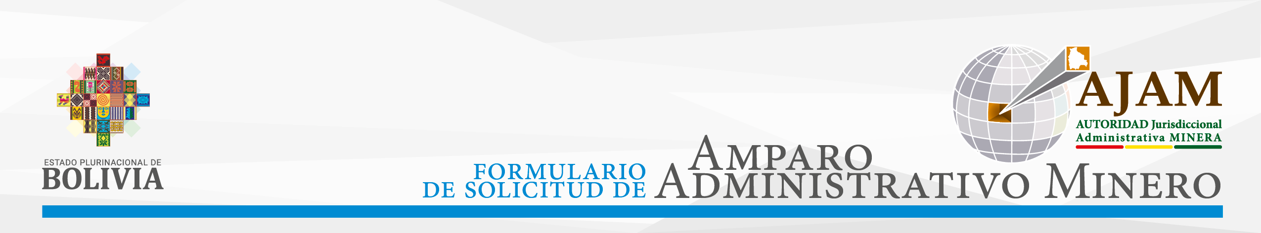Formulario de solicitud de amparo administrativo minero
